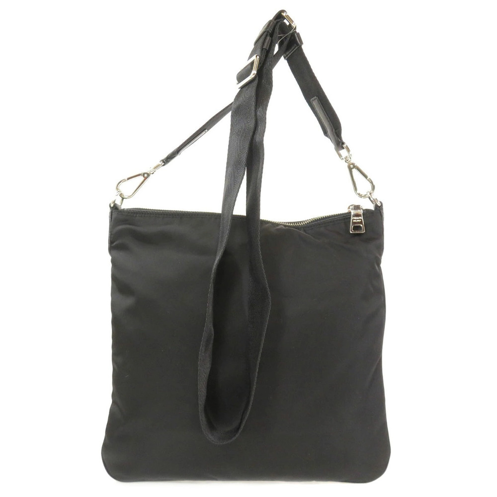 Prada Shoulder TESSUTO Plate Bag Black